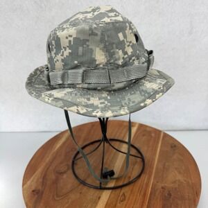 US Army ACU Digital Camo Boonie Hat Sun Ripstop Size 7 Military Outdoor‎